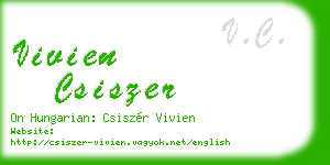 vivien csiszer business card