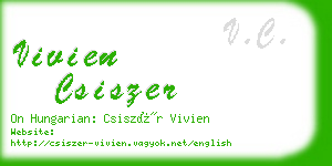 vivien csiszer business card